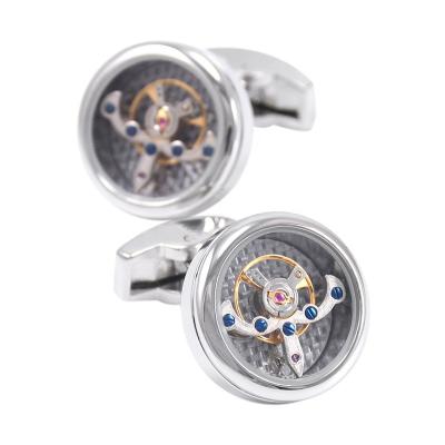 China SAVOYSHI 4 Colors Metal Tourbillon Cufflinks For Men's Watch Cufflinks Functional Mechanical Brand for sale