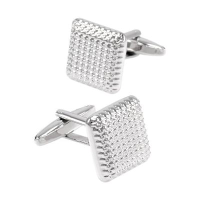 China SAVOYSHI Metal Silver Square Single Cufflinks For Brand French Cuff Mens Shirt Cufflinks Business Men Jewelry High Quality Brass Gift for sale