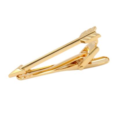 China SAVOYSHI Metal Gold-color Arrow Tie Clips For Men's Tie Pin High Quality Personality Gift Free Clipping Name for sale