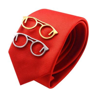 China SAVOYSHI Metal Fashion Glasses Design Link Clips For Men's Tie Pull Clasp Pin Fashion Special Mens Gift Free Clipping Name for sale