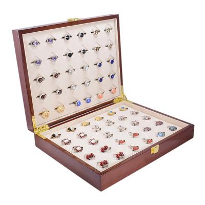 China High Quality Authentic Painted Wooden Cufflinks& Ring Gift Box 30pairs Capacity Handmade Luxury Wooden Box Size 300*240*68mm for sale