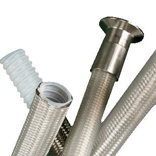 China 10.3MPa Corrugated PTFE Tubing , 13mm Chemical Resistance Hose for sale