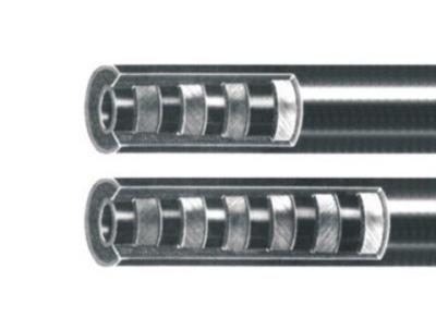 Κίνα Black SAE 100R2AT Type S Wire Braid Hydraulic Hose Crimp Or Reusable Connection προς πώληση