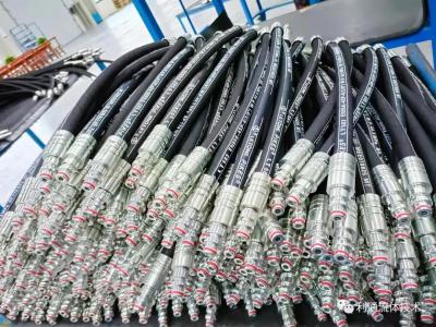 China Temperature Braided Hydraulic Hose SAE 100R2AT 1SN 1/4-2 Black For Hydraulic Fluid Conveying for sale