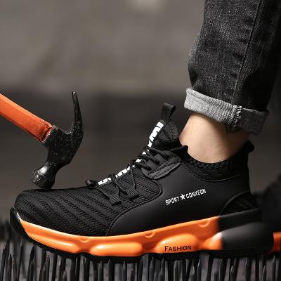 China Steel Toe China 2022 Light Weight Steel Toe Shoes For Men Casual Safety Work Sneakers With Rubber Sole for sale