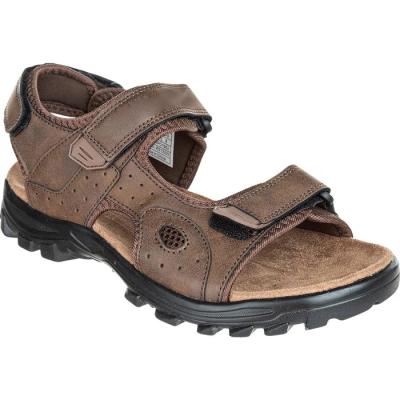 China Factory Wholesale Customizable Flat Slipper Outdoor Leather Sandals For Men for sale