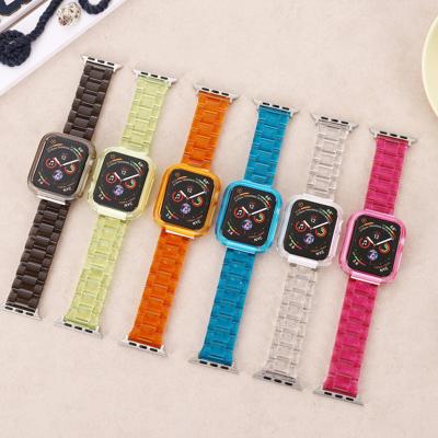 China Plastic Plastic Watch Band For Apple Watch 6 Band 5 44mm Iwatch 42mm 3 Series Se 4 Strap Wrist Accessories Loop 40mm Strap Replacement for sale