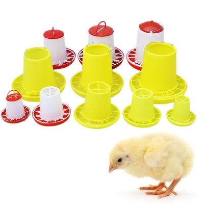 China Convenient high quality automatic chicken feeder yellow or red feeder for 1.5kg 3kg 6kg 9kg chicken feeder and drinker for sale