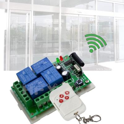 China 12V-24V AC/DC automatic high quality sliding gate fixed code 4 key rf transmitter and receiver for garage for sale