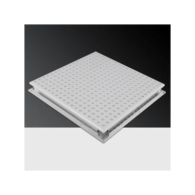 China Traditional High Tech 595 PVC Tile Clip In 600x600 Perforated Aluminum Ceiling Tiles for sale