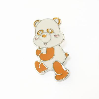 China China Manufacturer High Quality Zinc Alloy Vintage Cute Pin Brooches Metal Bear Glass Painting Badge for sale