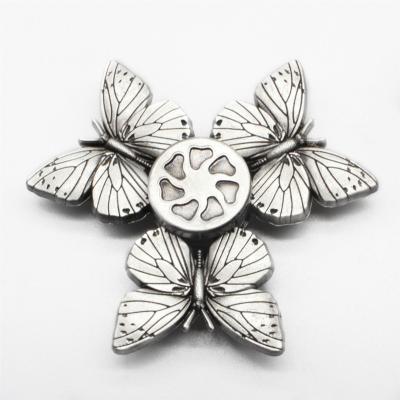 China High Quality FLASHING Toy Kids Storm Gyro Hand Spinner Craft Electrophrosis Metal Butterfly Hand Spinner for sale