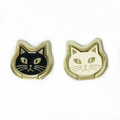 China Factory Direct Sale Adjustable Zinc Alloy Cartoon Cat Mobile Phone Ring Cute Craft Stoving Varnish for sale