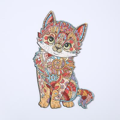 China Unique Animal Puzzle Pieces Colorful Cartoon Toy Custom Shape Wooden Alphabet Puzzle Toy for sale