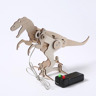 China Hot Selling Set 3D Eco-friendly Laser Cutting Tyrannosaurus 3d Mechanical Wooden Animal DIY Jigsaw Puzzle Wooden Puzzle for sale