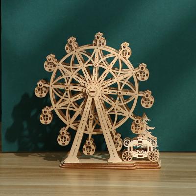 China Eco-friendly Laser Cutting Custom 3d OEM ODM Puzzle Sublimation Ferris Wheel Jigsaw Puzzles Game for sale