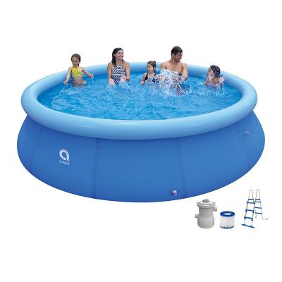 China Easy install QUICK SET POOL blue inflatable pools kiddie 360cmX90cm above ground portable swimming pools for sale