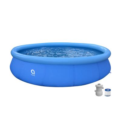 China Easy Install Outdoor POOL Blue 420cmX84cm QUICK SET Swimming Pools Swimming Over Ground Inflatable Pool for sale