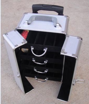 China Aluminum Chip Case Hard Tool Case Waterproof Shockproof Dustproof Trolley Case With Drawers for sale