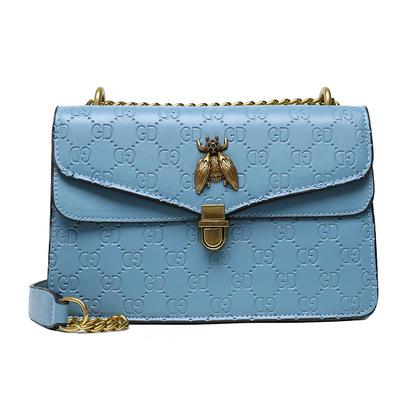 China RFID European New and American PU Alligator Lock Organ Bag Single Chain Tie Up Fashion Soft Diagonal Cross Women's Bag Bag for sale