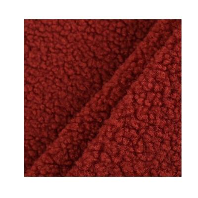 China 2022 Breathable High Quality 300gsm Single Grain Knitted Sherpa Fleece 100% Polyester 300gsm Jersey Fabric For Making Toys for sale