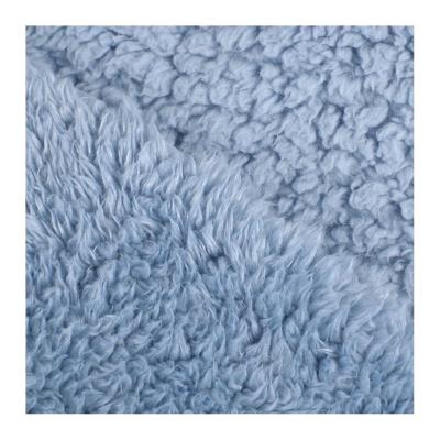 China New Arrival Breathable 100% Polyester Knit Double Sided Solid Color Dyed Breathable Soft Sherpa Fleece Fabric for sale