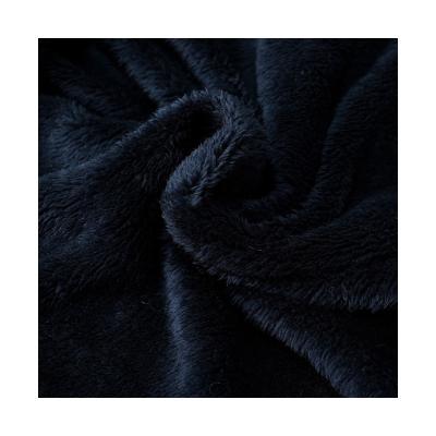 China 2022 Fashion Breathable Polyester Solid Color Warm Double Sided 100% Sherpa Fleece Fabric For Winter Clothing for sale