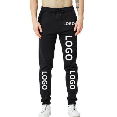 China Custom Logo Moq Bottoms Custom Mens Sweatpants Breathable Black Sweatpants Long Joggers for sale