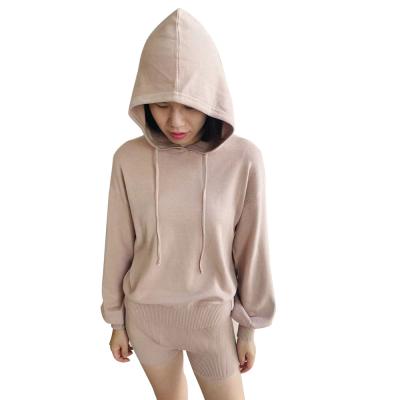 China Anti-pilling ODM and OEM High Quality Khaki Casual Jogger Suits Long Sleeve Sweater Pullover Hoodie Pants 2 Piece Sets For Women for sale