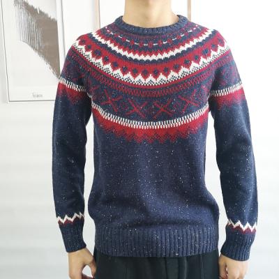 China Good Quality Breathable Custom Made Winter Knit Long Sleeve Premium Luxury Crew Neck Plus Size Pullover Sweater Men for sale