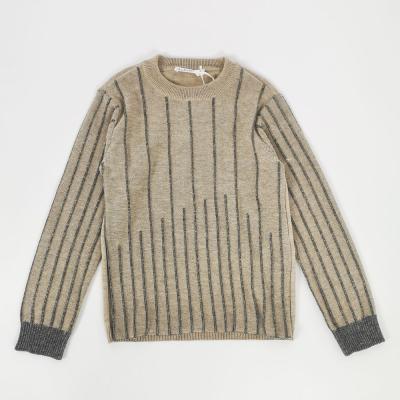 China 2022 Toddler Boys Pullover Distress Stripe Anti Shrink Upper Kid Winter Knitted Sweater For Kids for sale