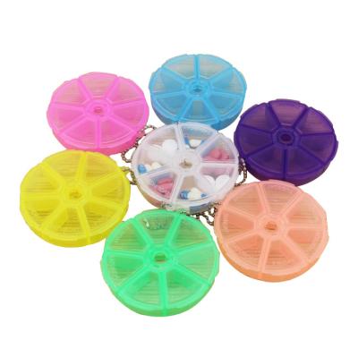 China Portable 7 Grid Medicine Storage Pill Case 7 Grid Pill Box With 7 Day Marking for sale