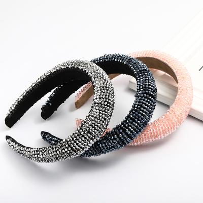 China 2021 Designer BEST Rhinestone Rhinestone Headbands With Crystal Beaded Bling Hair Band Non-slip Soft Headbands For Women Girls Lady Hair Accessories for sale