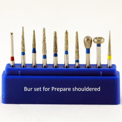 China Durable Used Round Diamond Surgical Dental Bur Diamond Burs For Crown Preparation for sale