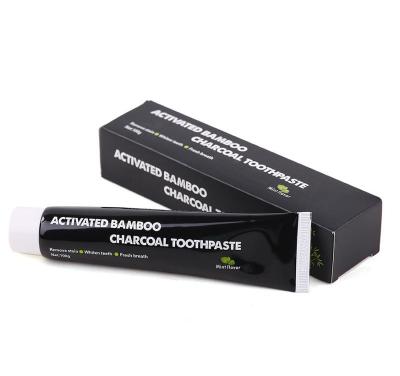 China Manufacturer OEM Custom Natural Teeth Whitening Whitening Charcoal Black Activated Bamboo Toothpaste for sale