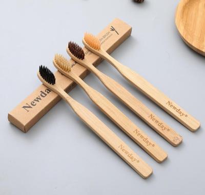 China New Manufacturers Environmental China Wooden Soft Bamboo Toothbrush for sale