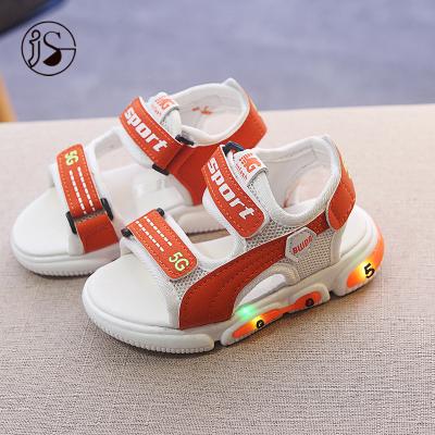 China 2021 summer fashion light children sandals shine sandal slippers kids sandals girl for sale