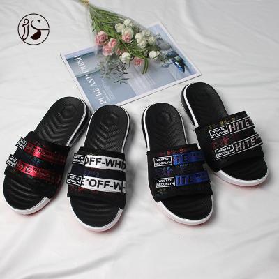 China Wholesale Fashion Trend PVC Sandals Slippers Men Slides Shoes Flat Bottom Mens Slippers for sale