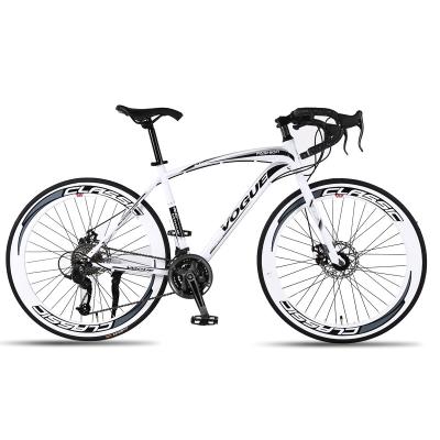 China 700C Carbon Steel Light Carbon Road Bike 24 26 27.5 Blue Black White High Carbon Steel 29 Inch Road City Bicycle Mountain Bike for sale