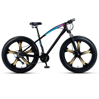 China Super Wide 24 Speed ​​Tire Mountain Bike High Carbon Steel Bike Fat Bike 26 Inch Dual Disc Fat Bike Snow Bike for sale