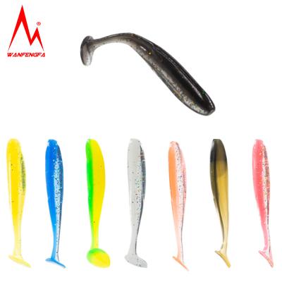 China Vivid Fish Action Swimming Swimbaits Lure Soft Bait Lure Artificial Shad Lure Double Color Fishing Groundbaits for sale