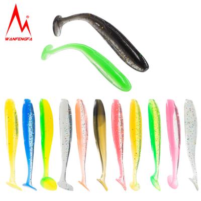 China Soft Vivid Fish Action T Tail Fish Swimming Fishing Lures Artificial Bait Bass Lure Fishing Tackle Bait Swim for sale