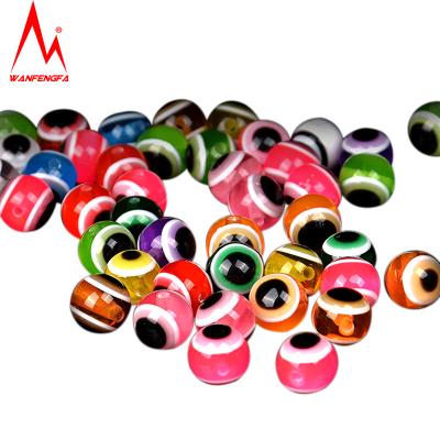 China Durable 100 Pieces Boxed Factory 6/8MM Fish Eye Block Bead Lure Accessories Lure Mixed Color Light Saltwater Fish Accessories Tool for sale