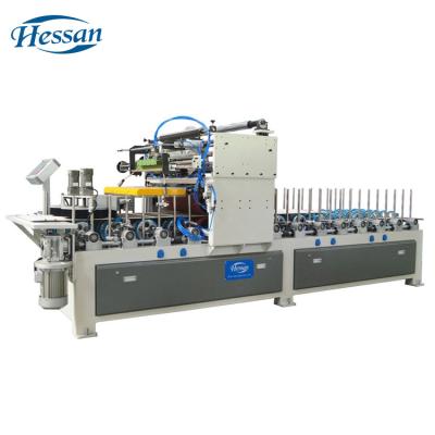 China Hotels China Manufacturer Automatic PVC Woodworking Glue Profile Cold Wrapping Machine for sale