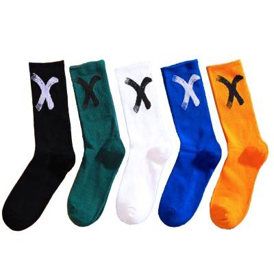 China Wholesale High Quality Cotton Fashion Sports Socks Mens Happy Sweated Breathable 100% Basketball Socks Custom Logo for sale