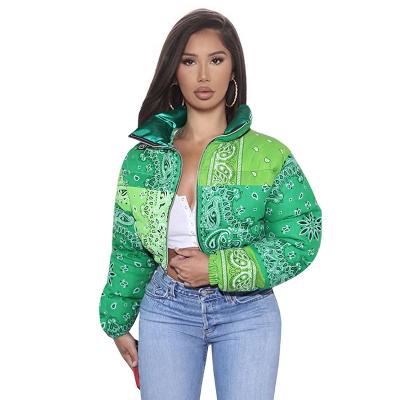 China Women Bandana Anti-Shrink Breath Coats Women Down Coats Plus Size Women Winter Fashion Stripper Bubble Crop Coats Ladies Jackets for sale