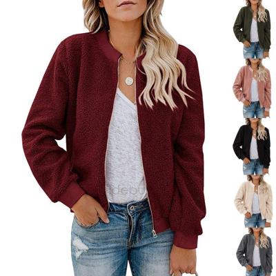 China Wholesale Hot Sale QUICK DRY Autumn And Winter Plush Zipper Jacket Women's Casual Tops for sale