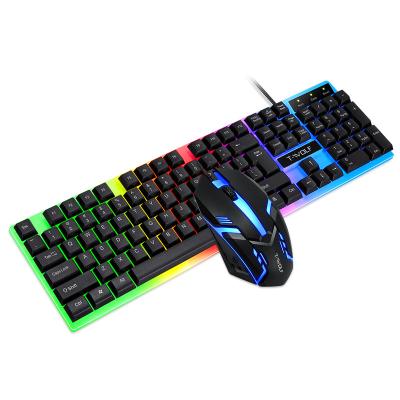 China For Game Factory Wholesale Wired Computer Led Backlight Kit Gaming Keyboard And Mouse 2 In 1 Combo For Gamer for sale