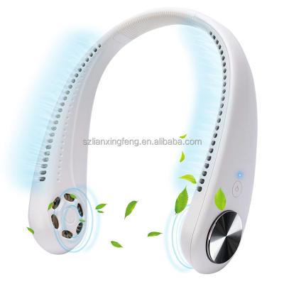 China Protable Mini Small Popular Rechargeable 2021 Popular Sports USB Fan Bladeless Neck Hanging Portable Small Lazy Neck Fan for sale