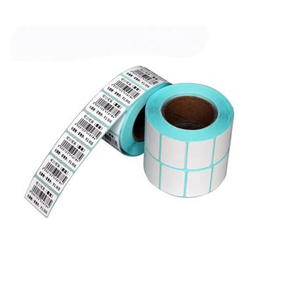 China Barcode Bulk Semi Perforated Self Adhesive Gloss Heat Transfer Sticker Paper for sale